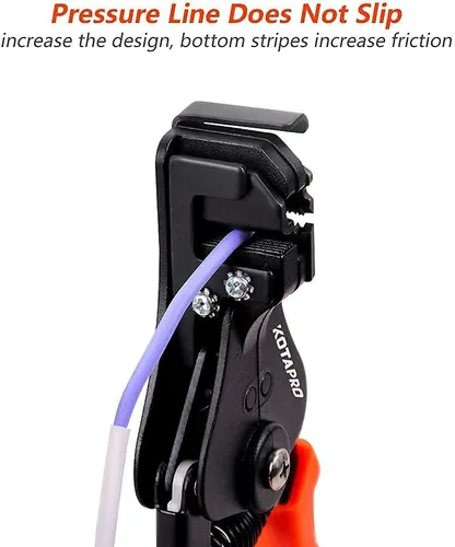 Vista 6 de Herramienta pelacables alectrical, cortador de cables eléctrico resistente, herramientas profesionales de pelado de cables para 8-20 AWG sólido