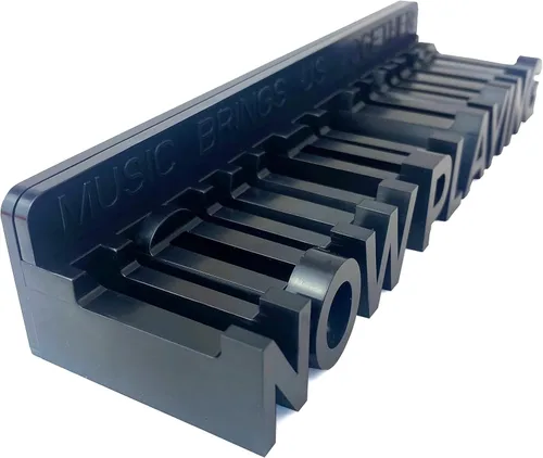 Vista 3 de WPESI Now Playing Soporte de pared para discos de vinilo (negro)