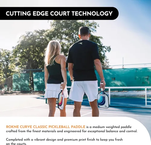 Vista 6 de Curve - Paleta de pickleball clásica, raquetas de Pickleball aprobadas por USAPA, textura ProGrit, giro y control máximo, agarre acolchado cómodo
