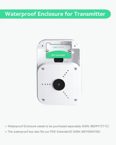 Vista 6 de 【Actualizado】LINOVISION POE sobre coaxial EOC convertidor IP sobre coaxial máximo 3000 pies de potencia y transmisión de datos sobre cable coaxial