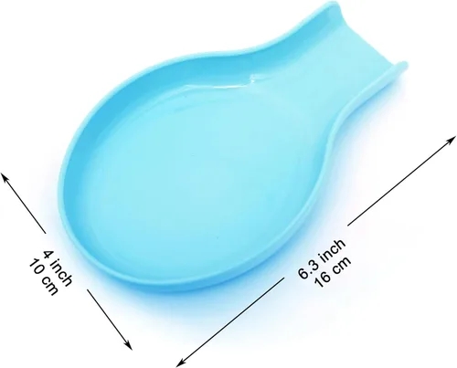 Vista 2 de Youngever Paquete de 5 soportes de cuchara de plástico, soportes para utensilios de cocina, soportes de cuchara de plástico (color arcoíris)