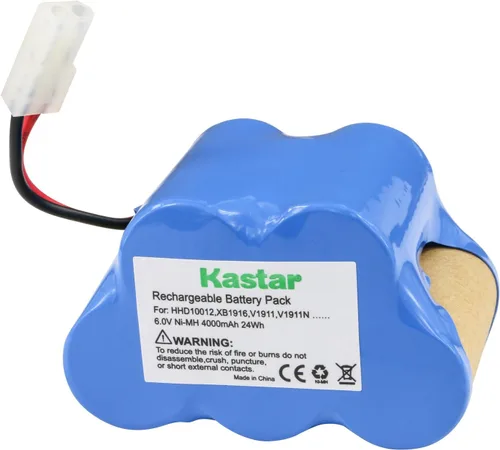 Kastar Batería V1911, 1 paquete, Ni-MH 6V 4000mAh, repuesto para XB1916 HHD10012 Euro-Pro Shark V1911 V1911N V1911-FS V1911FS TG-V1911-FS 2
