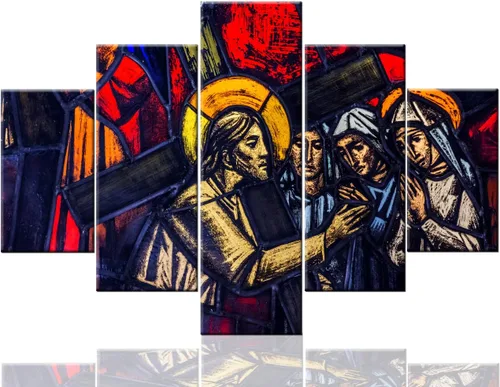 Vista 188 de TUMOVO Jesús Christian - Pintura sobre lienzo de 5 piezas