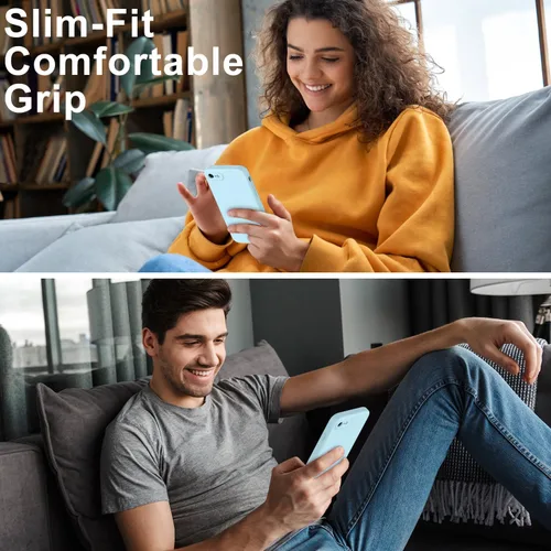 Vista 2 de Goodon Funda para iPhone SE 2022 3rd/SE 2020 de 2ª generación - iPhone 8/7 con protector de pantalla - Protección de cámara - Funda protectora