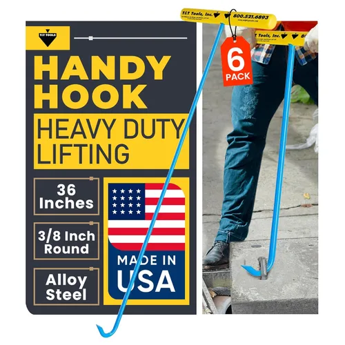 Vista 11 de T&T Tools Handy Hook – Gancho de 16" de acero inoxidable para tapa de alcantarilla, extractor, extractor de pasador de espiga, herramienta