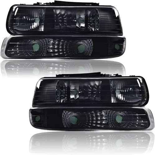 Vista 17 de PIT66 Lámparas LED DRL de montaje de faros delanteros compatibles con Chevy Silverado 1999-2002 / 2000-2006 Tahoe Suburban faro delantero con luces