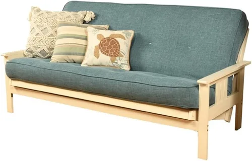 Vista 3 de Pemberly Row Repuesto de colchón futón de tamaño matrimonial de 7 pulgadas, colchón de lino para sofá cama, construcción de algodón y espuma, marco