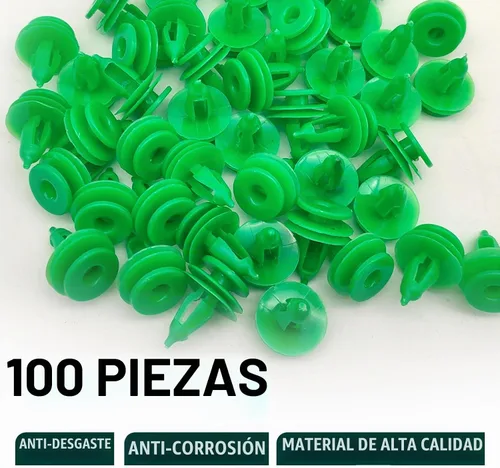 Vista 6 de 100 piezas de clips de retención tipo empuje de nylon para cubierta del motor, protección contra salpicaduras del parachoques, forro