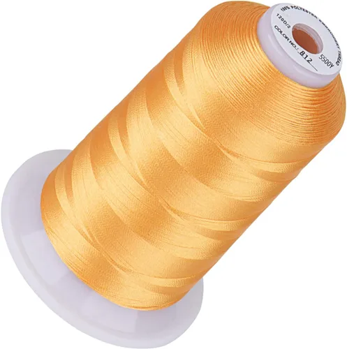 Vista 120 de Simthread 5500 yardas de hilo de bordar, 5000M de alto rendimiento 40WT 100% poliéster – Más de 170 colores vívidos, clasificado de alta velocidad