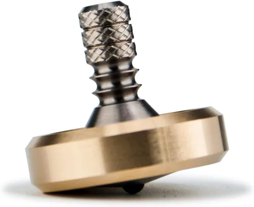 Vista 4 de DjuiinoStar Top giratorio premium, collar de latón con tallo de titanio, 8-10 minutos, juguete de escritorio EDC de alta precisión DST-814R