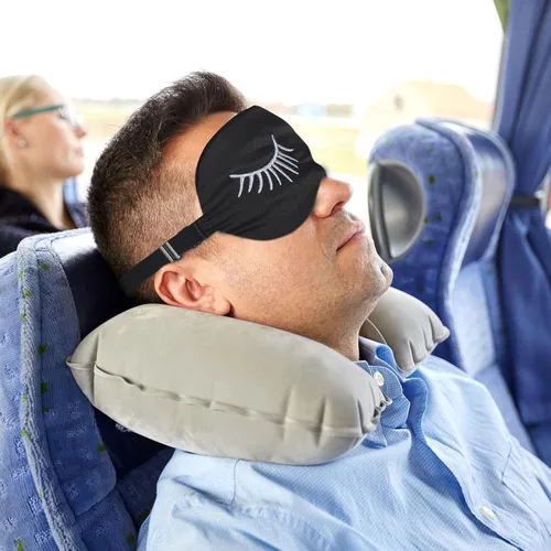 Vista 6 de 8 Piezas de Máscara para Dormir de Seda con Correa Ajustable, Antifaz Suave para Bloquear la Luz para Mujeres y Hombres, para una Noche Completa