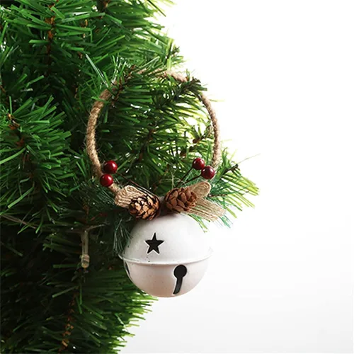 Vista 5 de loinhgeo Campana colgante de Navidad, adornos para árbol de Navidad, adornos decorativos colgantes de campana de Navidad, decoración de puerta