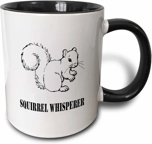 3D Rose 107306_4 - Taza de cerámica de dos tonos, 11 onzas, negro/blanco