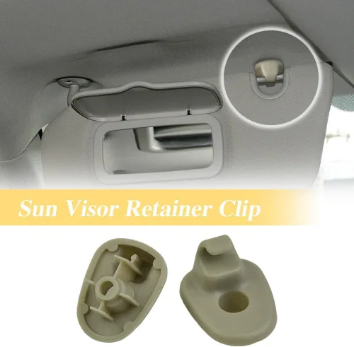 Vista 3 de 2 piezas de clip para parasol de coche, compatible con Jeep Liberty 2005-2012 y Dodge Nitro 2008-2012, accesorios para parasol de automóvil OEM