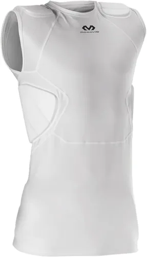 McDavid Camisa integrada de 5 almohadillas para hombre, comodidad y protección contra objetos duros, ligera y transpirable, fútbol y lacrosse