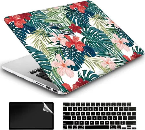 Vista 12 de Funda rígida de piel de cocodrilo negra compatible con MacBook Air de 13 pulgadas 2021 versión 2020 A2337 M1/A2179 con retina y Touch ID, AMCJJ