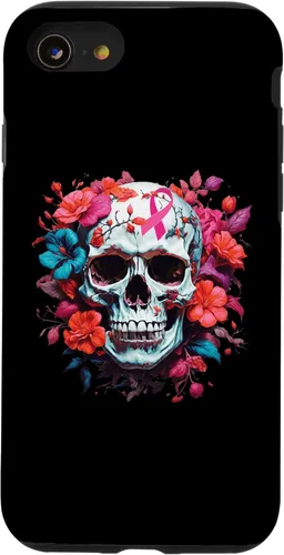 Vista 18 de Breast Cancer Skull Shirt For Women Sugar Skull Pink Ribbon Case for iPhone 16