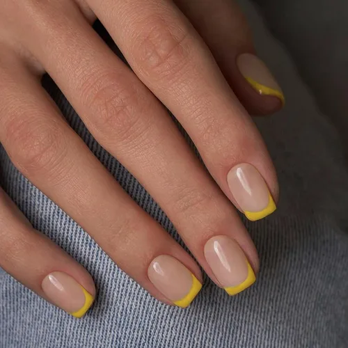 Vista 15 de Uñas postizas a presión con punta francesa negra, uñas cortas de almendra, uñas con pegamento para mujer, uñas acrílicas francesas de gel, uñas