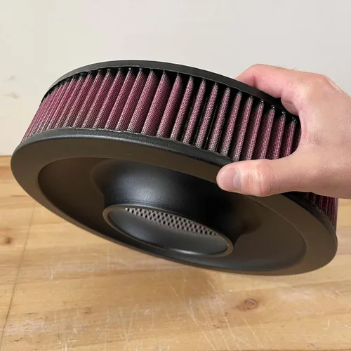 Vista 7 de Pequeño bloque Chevy 327-13" Kit de filtro de aire redondo - Negro