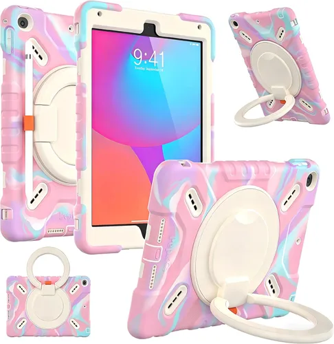 Vista 13 de Pepkoo Funda EVA anticaídas 9.7 para iPad, compatible con iPad 5ª/6ª/Air/Air2, con soporte ajustable, proporciona una protección completa de 360