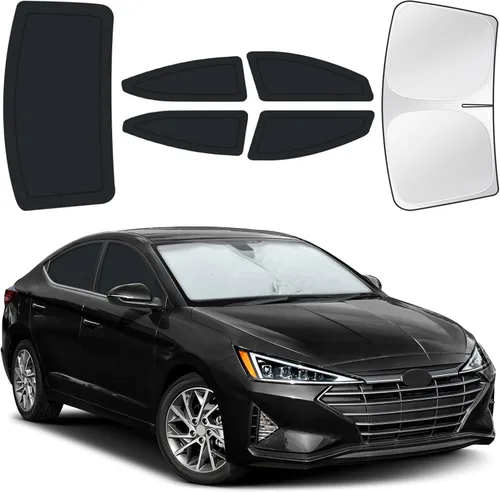 Vista 43 de Parasoles para ventanas de auto para bebé, 4 unidades de 20 x 12 pulgadas, adherencia estática, cubiertas para ventanas laterales, frontales