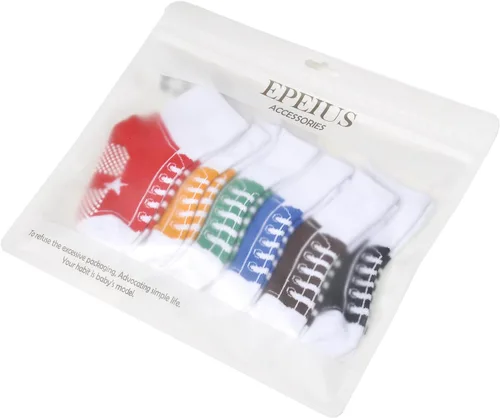 Vista 7 de EPEIUS Unisex Baby Girls Boys Non-Slip Socks (Set of 6)