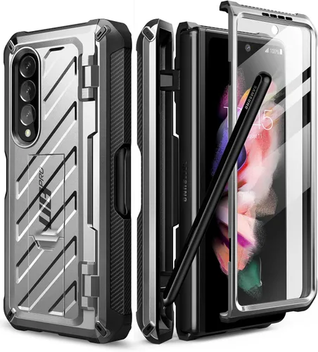 Vista 15 de SUPCASE Unicorn Beetle Pro Series - Funda para Samsung Galaxy Z Fold 3 5G (2021), carcasa resistente de doble capa de cuerpo completo con protector
