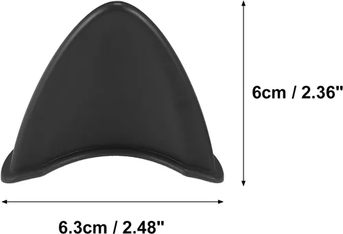 Vista 4 de Motoforti 2 piezas de orejas de gato, accesorios de decoración de casco, autoadhesivos, universales, para motocicleta, bicicleta, scooter, negro, TPU