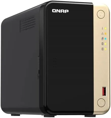Vista 5 de QNAP TS-264-8G-US NAS de escritorio de alto rendimiento de 2 bahías con procesador Intel Celeron Quad-Core, ranuras PCIe M.2 y conectividad de red