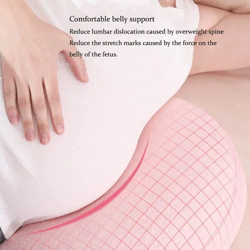 Vista 3 de Almohada de embarazo para dormir de lado, almohada de doble cuña para maternidad, almohada de dormir lateral para cuerpo, vientre, cintura, soporte