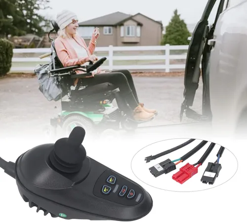 Vista 3 de Controlador de palanca de mando para silla de ruedas eléctrica DC24V controlador de motor de cepillo Control remoto para silla de ruedas eléctricas