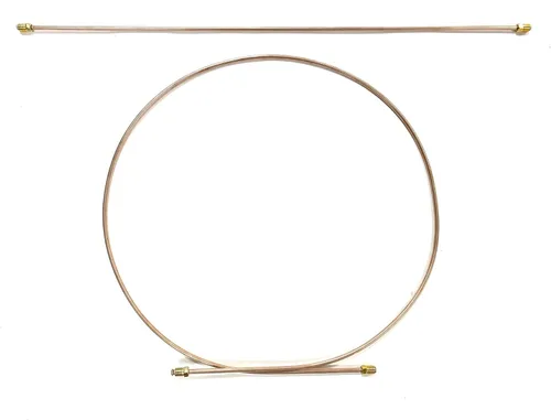Par de líneas de freno de eje trasero de níquel cobre. Corte a la longitud y acampanado con los accesorios correctos, simplemente dóblelos en su