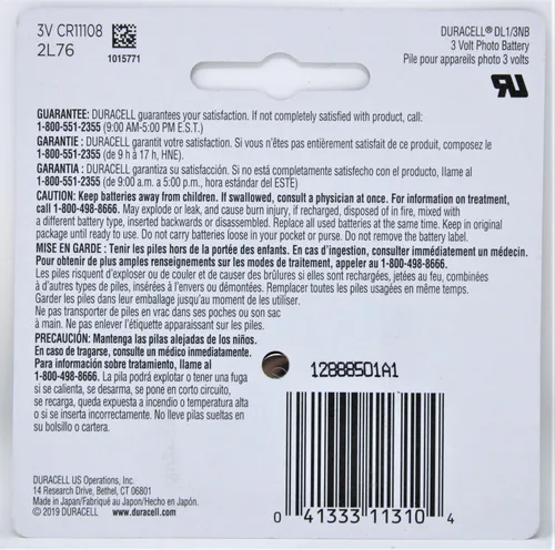 Vista 2 de Duracell - Batería fotográfica (3 V, modelo n.º 1/3n, 4 unidades)