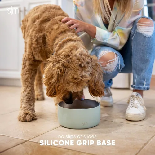 Vista 6 de Simple Modern Tazón de agua de acero inoxidable para mascotas para perros y gatos Cuencos de comida reutilizables y aislados de acero inoxidable