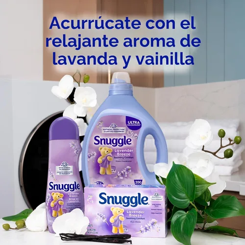 Vista 7 de Snuggle Exhilarations Suavizante líquido para telas, lavanda y orquídea de vainilla, 2 veces concentrado, 188 cargas