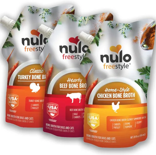 Vista 10 de Nulo Freestyle Caldo de Hueso, Complemento Premium para Comida de Perros y Gatos, con Colágeno y Sulfato de Condroitina para Ayudar a Mejorar