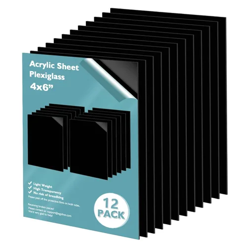 Vista 28 de Egofine Láminas de Plexiglás Láminas de Acrílico Paquete de 12 de 8.5x11'' 0.04 de Grosor Plástico Transparente Fundido Cristal Plexi Transparente