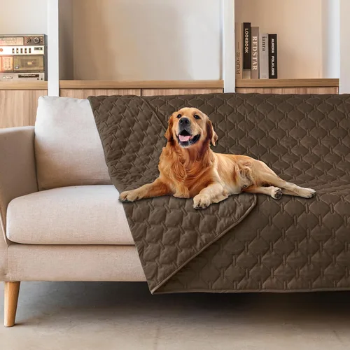 Vista 39 de gogobunny - Manta para perros y gatos 100% impermeable y de doble cara, funda suave para cama de mascotas, reversible, protege muebles, carbón