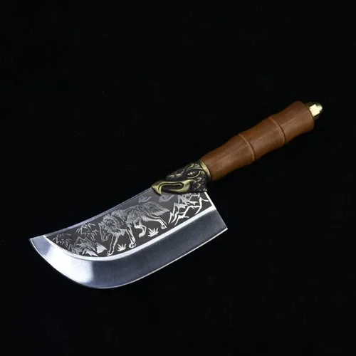 Meat Cleaver Knife, Hand-forged Boning Knife Household Commercial Fruit Chopping Knife Small Butcher Knife