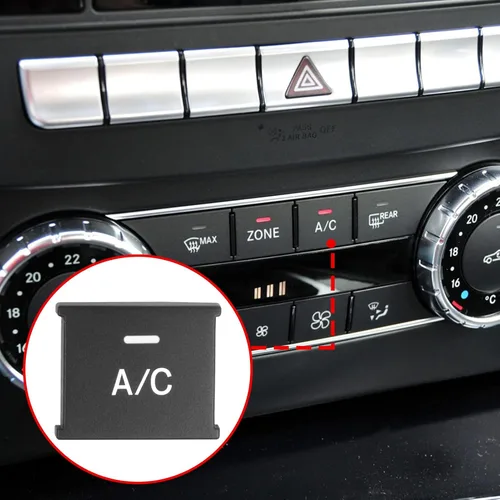 Vista 6 de Jaronx Compatible con reemplazo de botón de CA Mercedes Benz, reparación de botones de aire acondicionado de control climático para Clase C W204