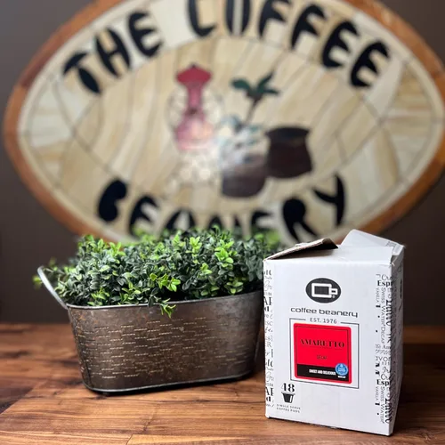 Vista 9 de Cápsulas de café descafeinado Amaretto de Coffee Beanery Cápsulas de café descafeinado con sabor a granel de 96 unidades Cápsulas de café