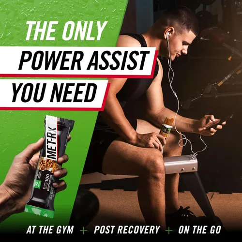 Vista 4 de MET-Rx Big 100 barras de proteínas colosales, pastel de manzana crujiente, barras sustitutivas de comidas, 9