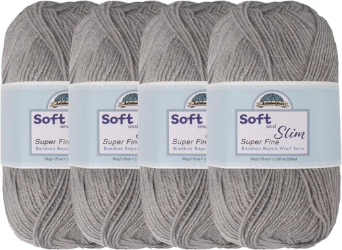 Vista 118 de JubileeYarn Hilo Suave y Delgado - 50g/madeja Mezcla de Rayón de Bambú y Lana - Pegaso - 2 madejas