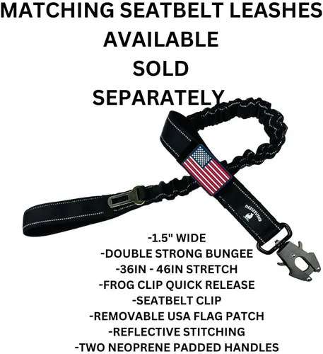 Vista 4 de Collar táctico para perro de 2 pulgadas de ancho, grueso, estilo militar resistente con hebilla de metal, ajustable para razas medianas y grandes