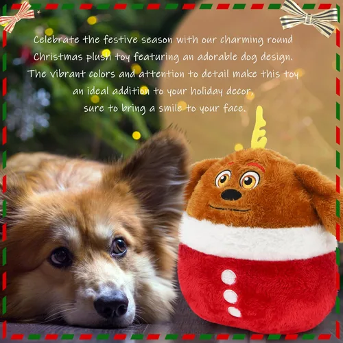 Vista 5 de Decoración de Navidad de peluche, muñeco de monstruo verde de peluche de Navidad, adecuado para decoraciones de Navidad regalos (monstruo verde A)