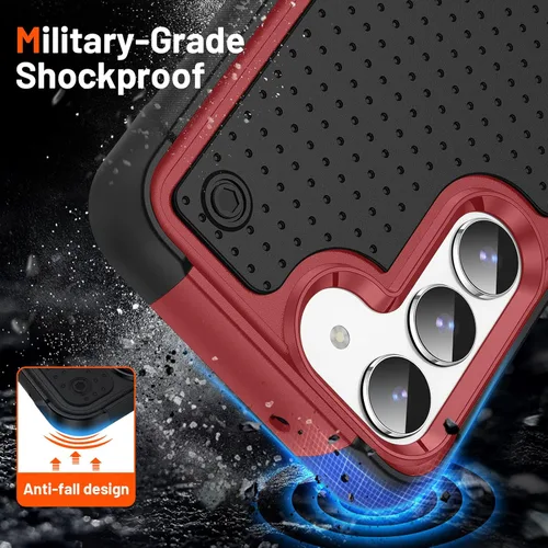 Vista 3 de Asuwish Funda protectora para Samsung Galaxy S23 5G con protector de pantalla de vidrio templado y accesorios de celda, protección de doble capa