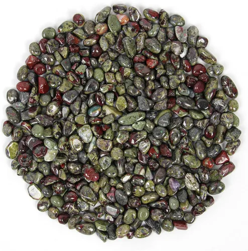 Vista 32 de Chips de cristal de amazonita natural triturado de 1.1 libras, chips de cristales curativos a granel, piedras preciosas de cristal triturado