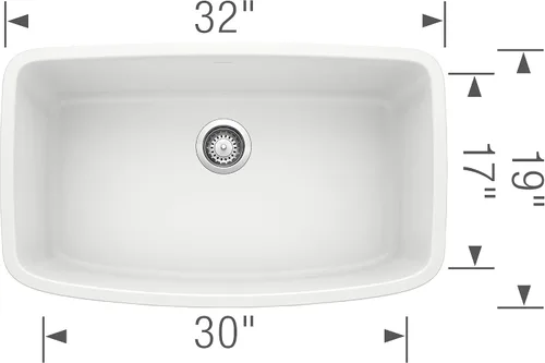 Vista 3 de BLANCO 441610 Valea Fregadero Super Single Bowl-Antracita, 32" L x 19" W