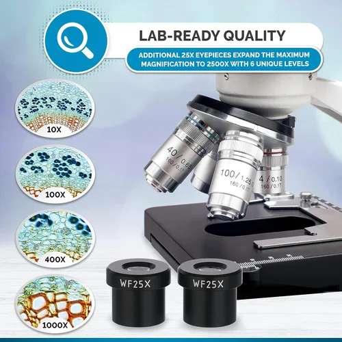 Vista 9 de AmScope BS-50P-100S-22 Diapositivas de microscopio de vidrio con borde de tierra en blanco prelimpiadas y 100 piezas de cubierta de vidrio cuadrado