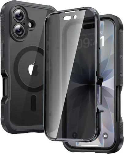 Vista 153 de Diaclara Funda magnética diseñada para iPhone Air, protector de pantalla de cuerpo completo, compatible con MagSafe, funda militar a prueba
